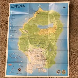 GTA V Los Santos Poster/Map